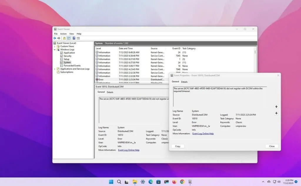 How to use Event Viewer to check for errors on Windows 11