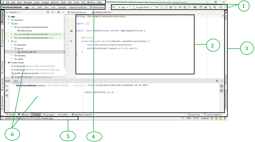 Android Studio Main Window